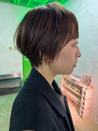 ショート カラー 美髪ナチュラルヘア のぐちよしきのヘアスタイル