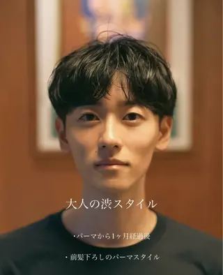 パーマ メンズ メンズショート タチカワユウキのヘアスタイル