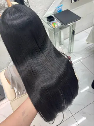 ロング 透明感ツヤカラー/ 縮毛矯正/静岡のヘアスタイル