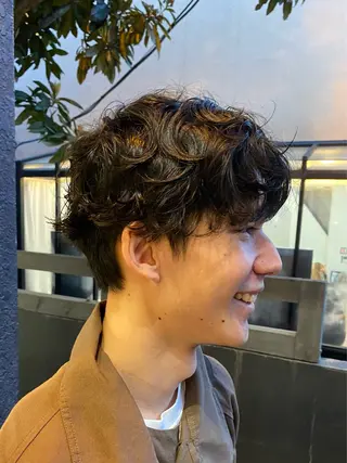 ミディアム パーマ メンズ ♤メンズ✖️パーマ♧ 第十 和博のヘアスタイル