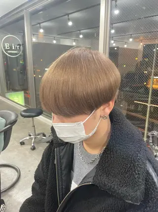 ショート カラー パーマ ヘアアレンジ メンズ キッズ ネイル マツエク・マツパ アイブロウ エビスザキレン/メン ズ/心斎橋🌳のヘアスタイル