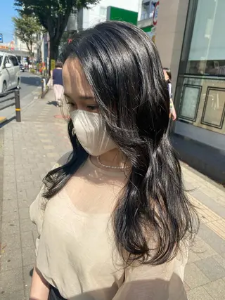 ロング カラー ヘアアレンジ TSUNA 🌙 Lim 五反田のマツエク・マツパデザイン