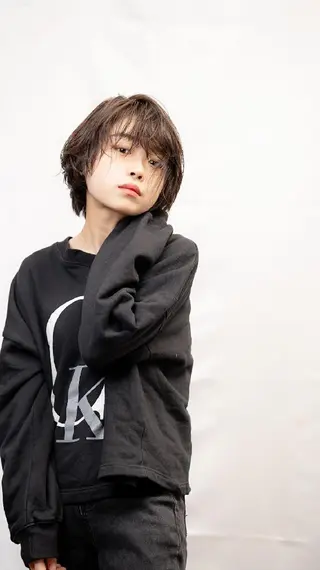 ショート カラー パーマ 松尾 泰伸のヘアスタイル
