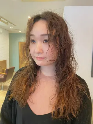 ロング パーマ 原一真/ 外国人ショートヘアのヘアスタイル