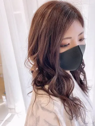 セミロング カラー ヘアアレンジ シールエクステ専門店 Spira藤崎宮のヘアスタイル