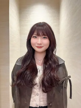 ロング カラー 柔らかい艶暖色 レイヤー🫧姫汝のヘアスタイル
