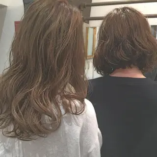 ロング カラー パーマ ヘアアレンジ 谷﨑 仁美のマツエク・マツパデザイン