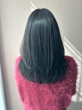 セミロング カラー hubhair レイヤー/透明感のヘアスタイル