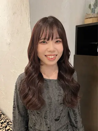 セミロング ツヤ&透明感カラー 🩵かりんのヘアスタイル