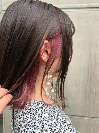 ショート カラー ヘアアレンジ ブリーチダブルカラー 元町三宮/三ノ宮のヘアスタイル