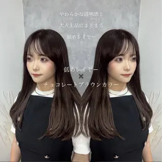 ロング カラー 🎀似合わせレイヤ- /ショートカット🎀のヘアスタイル