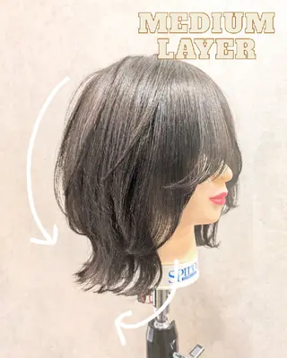 ミディアム 🤍山岸 彩花🤍のヘアスタイル