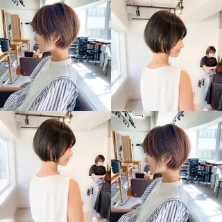 ショート カラー 水田吉亮/髪質改善/ 縮毛矯正/レイヤーのヘアスタイル