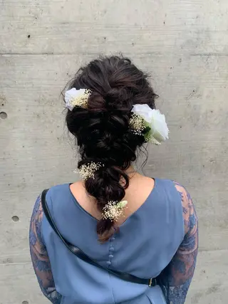 ロング ヘアアレンジ 色落ちまでキレイに！ ！女性サロンのヘアスタイル