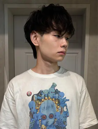 ショート パーマ メンズ HARUKI🏔️/ メンズ/透けブラウンのヘアスタイル