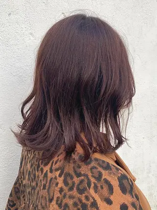 セミロング カラー 🇺🇸✂️🍟 こんあゆみのヘアスタイル