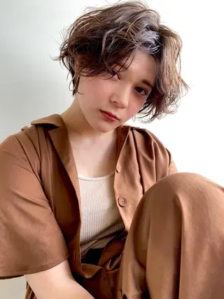 ショート カラー レイヤー/パーマ TAKUYAのヘアスタイル