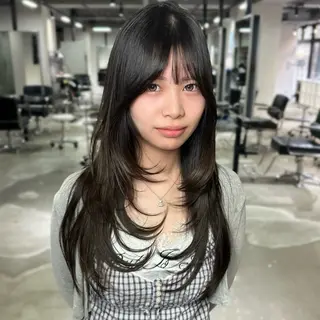ロング 心斎橋 韓国レイヤ ー×艶髪renのヘアスタイル