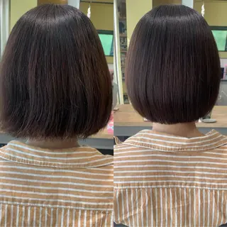 ショート パーマ hubhair レイヤー/透明感のヘアスタイル