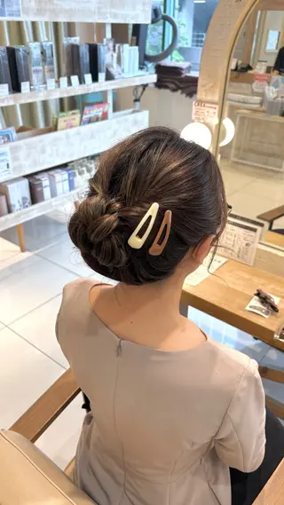 ミディアム ヘアアレンジ 🍒Natsuka /ガーリー/アレンジのヘアスタイル