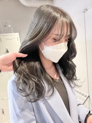 ロング カラー パーマ ヘアアレンジ メンズ 上品＆韓国風 🥀海心🥀のヘアスタイル