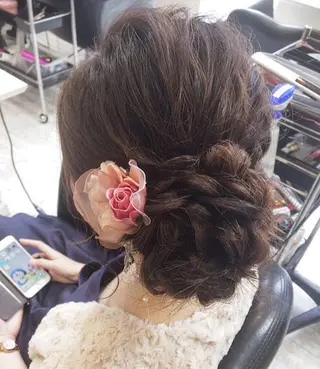 セミロング ヘアアレンジ totalsalon koa5のマツエク・マツパデザイン