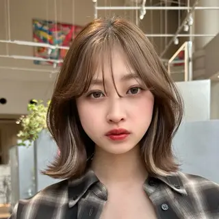 ミディアム 髪質改善🪄 イルミナカラー岩谷のヘアスタイル
