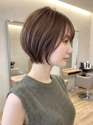 ショート 韓国風🥀透明感 カラー🖤uraraのヘアスタイル