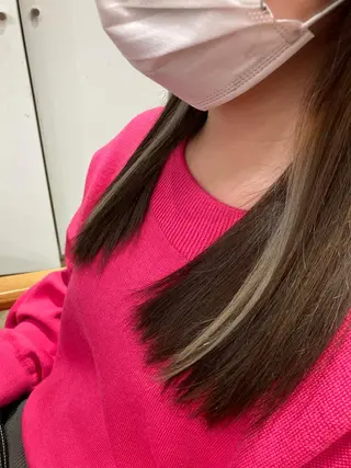 セミロング カラー よこつか あみのヘアスタイル
