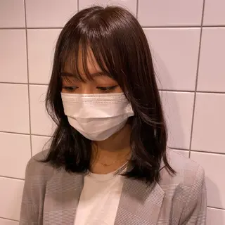 ミディアム カラー センターパート特化 井上健太のヘアスタイル