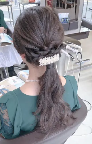 ロング ヘアアレンジ un 溝の口 伊豆本のマツエク・マツパデザイン