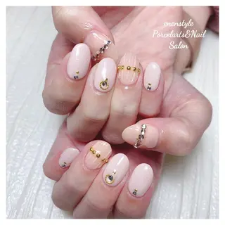 ミディアム ネイル 🐾enen style 🐾のネイルデザイン