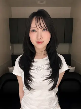 ロング レイヤーカット ショートYUKIのヘアスタイル