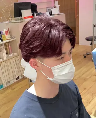 ショート メンズ 【ブリーチなし Wカラー】園田圭真のヘアスタイル