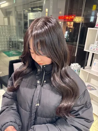 ロング カラー 長妻莉央/縮毛矯正 髪質改善カラーのヘアスタイル