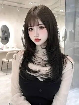 ロング カラー ✂️垢抜け/トレンド レイヤー/韓国/IRのヘアスタイル