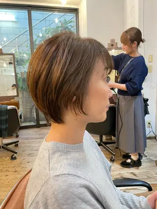 ショート 🍁ボブパーマ.レイ ヤーボブ🍁陸来のヘアスタイル