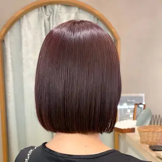 ショート カラー ♥️ボブ縮毛矯正/暖 色/minami♥️のヘアスタイル