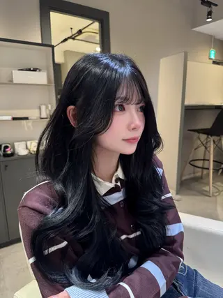 ロング ひめな 🎀ワンホンヘアのヘアスタイル