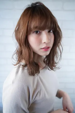 ミディアム カラー パーマ ヘアアレンジ メンズ キッズ ネイル マツエク・マツパ premier modelsのヘアスタイル