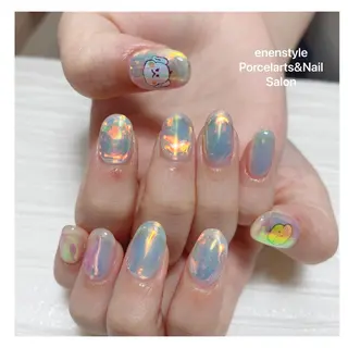 ミディアム ネイル 🐾enen style 🐾のネイルデザイン