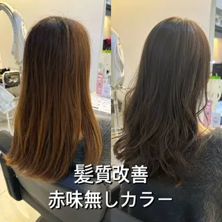 ロング カラー 髪質改善/縮毛矯正 心斎橋/池本有宏のヘアスタイル