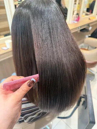ミディアム パーマ 韓国ヘアメイク🎀/ 縮毛矯正✨山本媛香のヘアスタイル