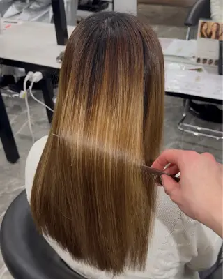 ロング りきと🦋河原町 縮毛矯正/艶カラーのヘアスタイル
