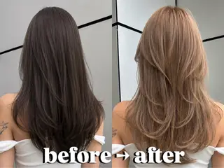 ロング カラー 🍒ハイレイヤー🍒 海外ヘア🍒Momoのヘアスタイル