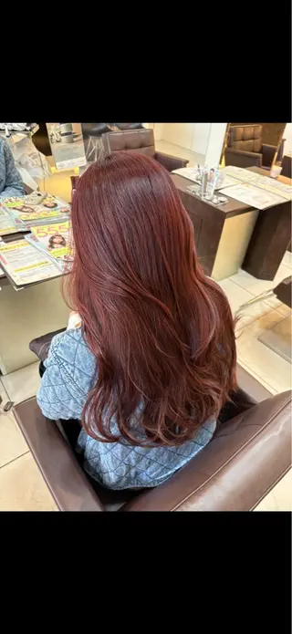 ロング カラー ゆあ🤎暖色系🍊 まつ毛パーマ👀🎀のヘアスタイル