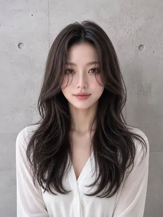セミロング カラー ヘアアレンジ 🌫️大人韓国ヘア 🌫️naoyaのヘアスタイル