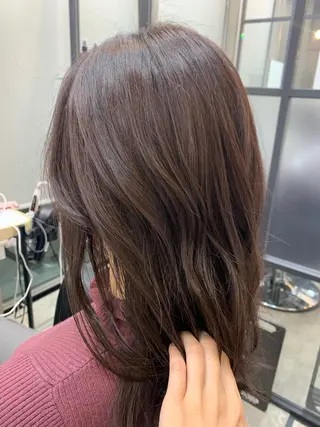 セミロング カラー 韓国レイヤー✨ yasuko銀座のヘアスタイル
