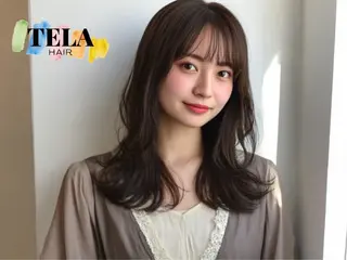 セミロング TELA HAIR 副代表RIKUのヘアスタイル