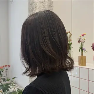 ミディアム カラー 🌼花屋併設🌼 木下奈々望のヘアスタイル